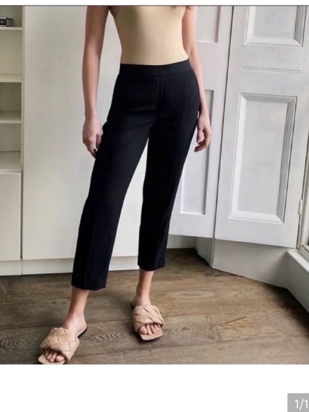 Aritzia Babaton Black Conan Pull On Crop Pant Sz 4